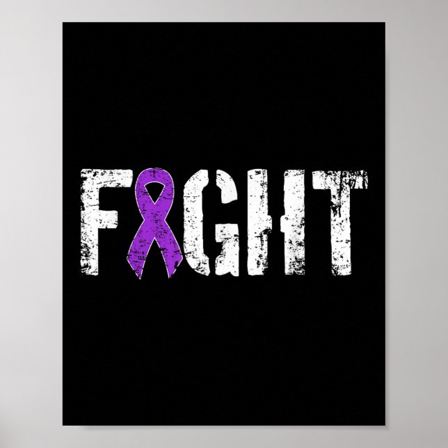 Fight Pancreatic Cancer - Military Style Awareness Poster (Front)