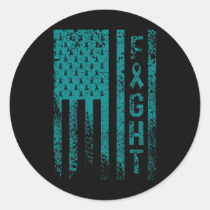 Fight Post Traumatic Stress Disorder Awareness Classic Round Sticker