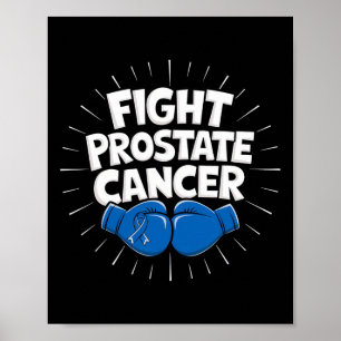 Fight Prostate Cancer Blue Ribbon Boxing Prostate  Poster