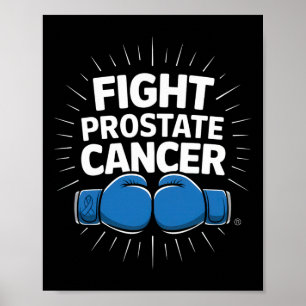 Fight Prostate Cancer Boxing Gloves Impact Fight A Poster