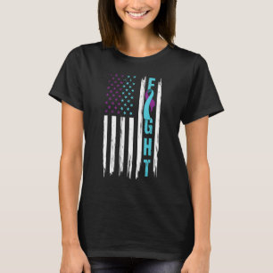 Fight Suicide Prevention Awareness American Flag P T-Shirt