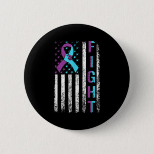 Fight Suicide Prevention Awareness American Flag R 6 Cm Round Badge