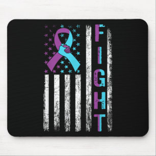 Fight Suicide Prevention Awareness American Flag R Mouse Mat