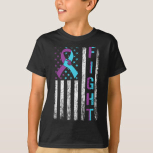 Fight Suicide Prevention Awareness American Flag R T-Shirt