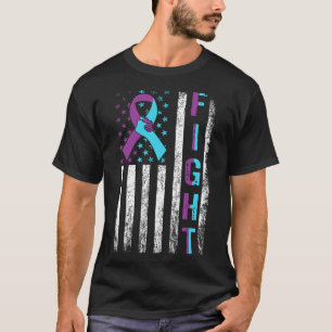 Fight Suicide Prevention Awareness American Flag R T-Shirt