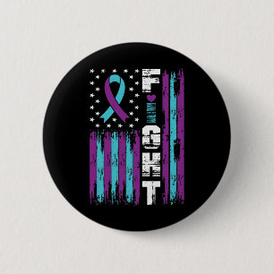 Fight Suicide Prevention Awareness Patriotic Ameri 6 Cm Round Badge