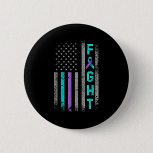 Fight Suicide Prevention Awareness Us American Fla 6 Cm Round Badge