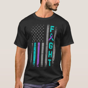 Fight Suicide Prevention Awareness Us American Fla T-Shirt