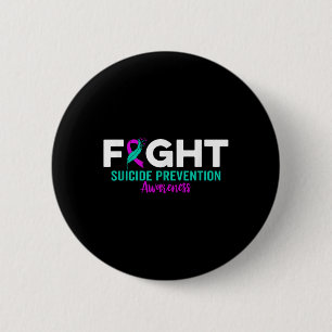 Fight Suicide Prevention Ribbon Depression Suicide 6 Cm Round Badge