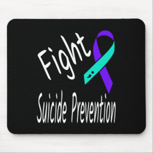Fight Suicide Prevention Ribbon Semicolon Awarenes Mouse Mat