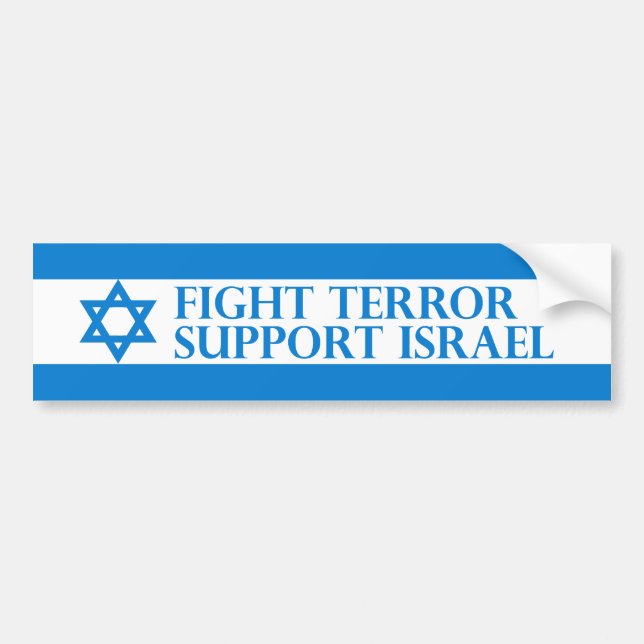 Fight Terror, Support Israel Bumper Sticker (Front)