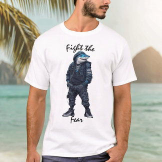Fight the Fear Shark Warrior T-Shirt