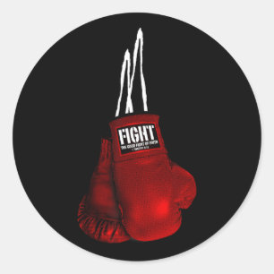 Fight The Good Of Faith Christian Christian Boxing Classic Round Sticker