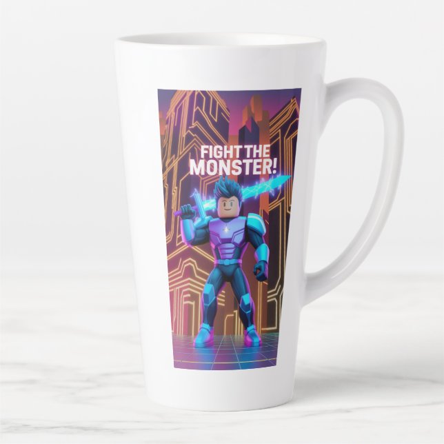 Fight the monster  latte mug (Right)