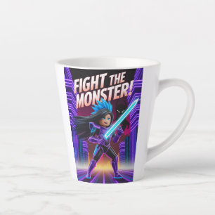 Fight the monster  latte mug