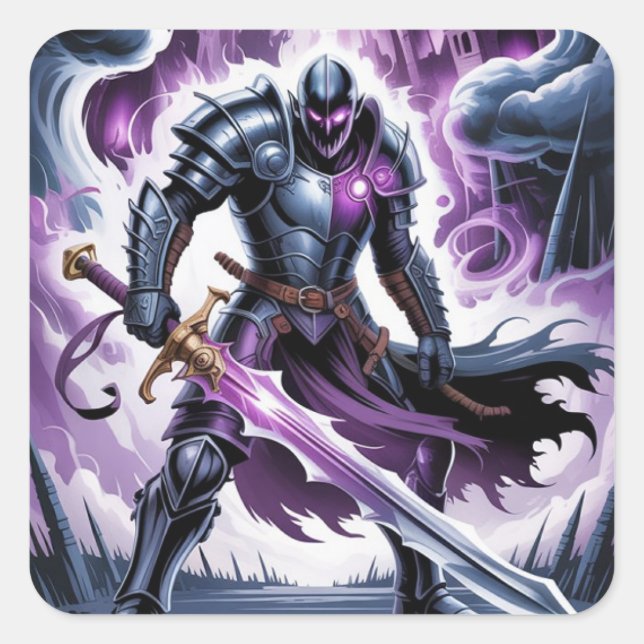 Fight the monster  square sticker (Front)