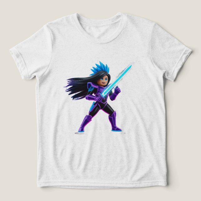 Fight the monster  Tri-Blend shirt (Design Front)