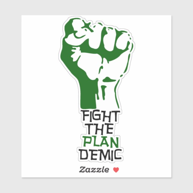 Fight The Plan Demic Custom Cut Sticker (Sheet)