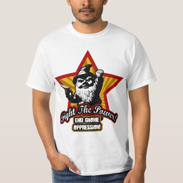 Fight The Power Gnome T-shirt (Front)