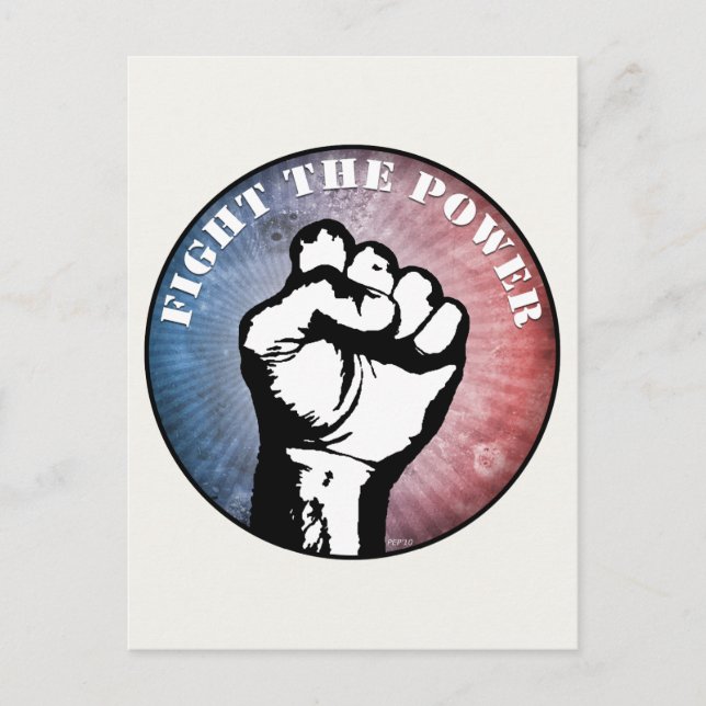 Fight The Power Postcard (Front)