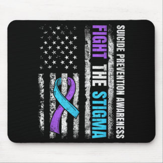 Fight The Stigma Aamerican Flag Prevention Mouse Mat
