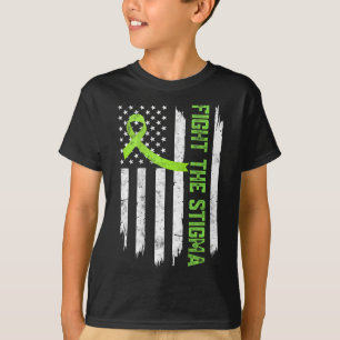 Fight The Stigma American Flag Mental Health Aware T-Shirt