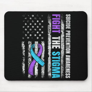 Fight The Stigma American Flag Suicide Prevention Mouse Mat