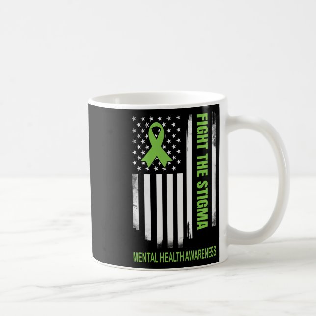 Fight The Stigma For Mental Health Awareness  Coffee Mug (Right)