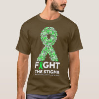 Fight The Stigma Green Ribbon Flower Mental Health