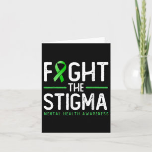 Fight The Stigma - Green Ribbon Tee, Mental Health Card