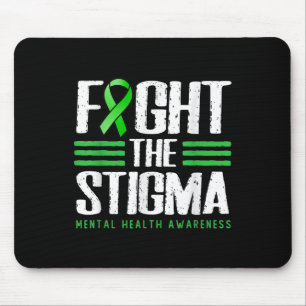 Fight The Stigma - Green Ribbon Tee, Mental Health Mouse Mat