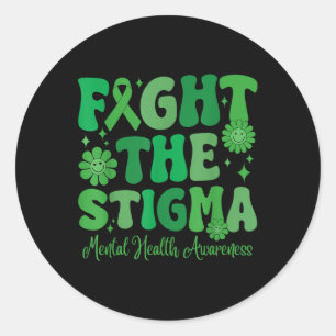 Fight The Stigma Leopard Mental Health S Awareness Classic Round Sticker