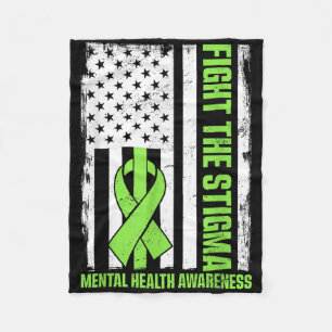 Fight The Stigma Mental Health Awareness Fleece Blanket