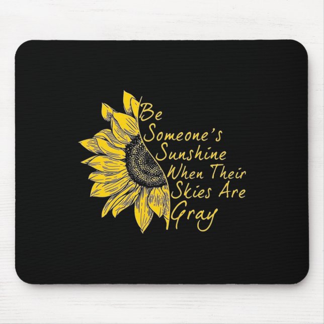 Fight The Stigma  Mental Health Awareness sunflowe Mouse Mat (Front)