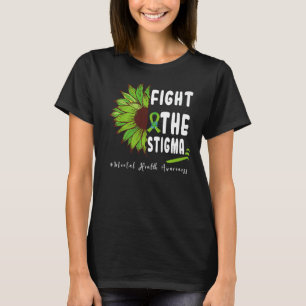 Fight The Stigma Mental Health Awareness Sunflower T-Shirt