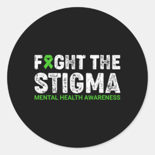 Fight The Stigma Mental Health Awareness Warrior Classic Round Sticker