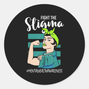 Fight The Stigma Mind Stability Awareness  Classic Round Sticker