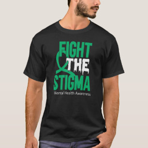 Fight The Stigma Ribbon Mental Health Awareness T-Shirt