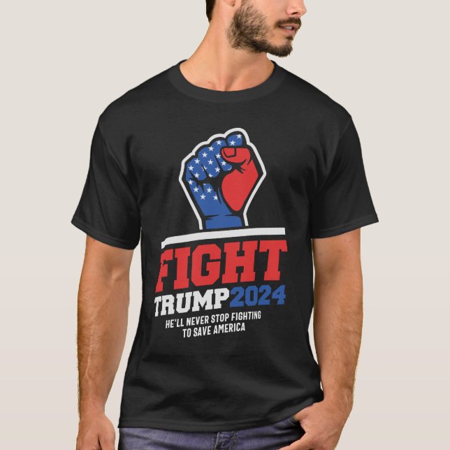 Fight! Trump 2024 Stand for Justice T-Shirt (Front)