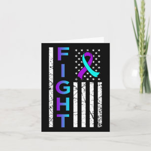 Fight Usa Flag Happy Suicide Awareness Support Gra Card
