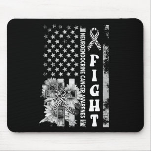 Fight USA Flag Sunflower Christian Burgundy Brain Mouse Mat