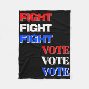 Fight Vote For Trump Presidential Election Fleece Blanket