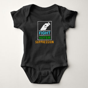 Fight Voter Suppression - Election Design Baby Bodysuit