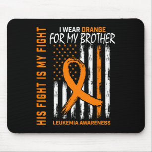 Fight Wear Orange Brother Leukaemia Cancer Awarene Mouse Mat
