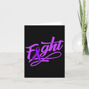 Fight World Cancer Day Gift Purple Ribbon Chemothe Card