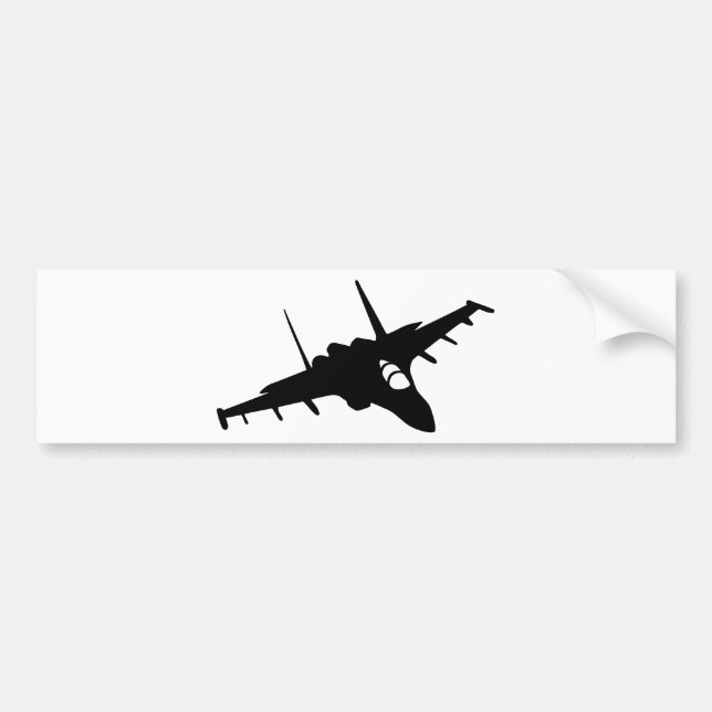 Fighter aircraft bumper sticker (Front)