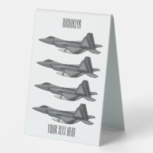 Fighter aircraft cartoon illustration