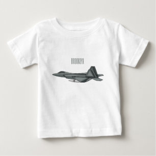 Fighter aircraft cartoon illustration baby T-Shirt