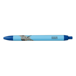 Fighter aircraft cartoon illustration black ink pen