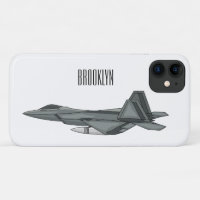 Fighter aircraft cartoon illustration